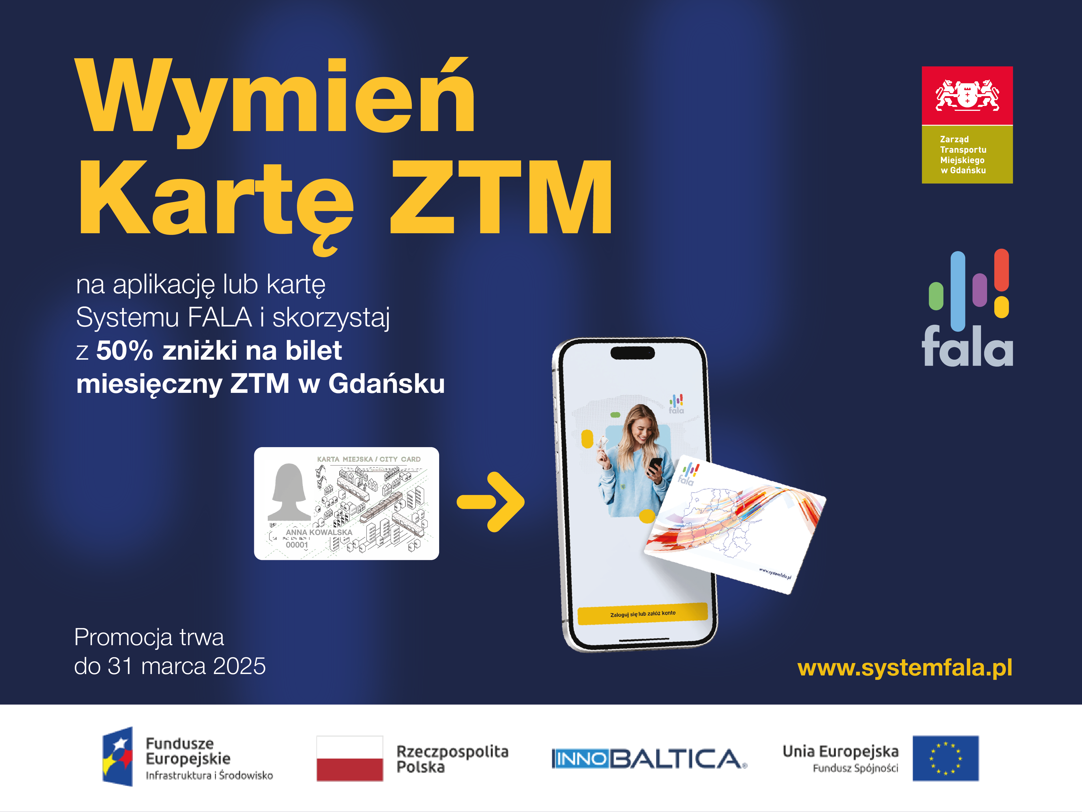 Wymień Kartę Miejską ZTM na kartę lub aplikację Systemu FALA